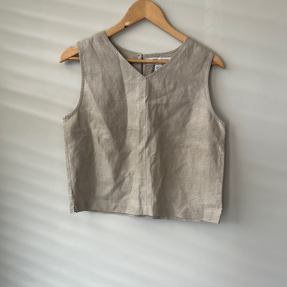 Valerie Stevens 100% linen top Size M